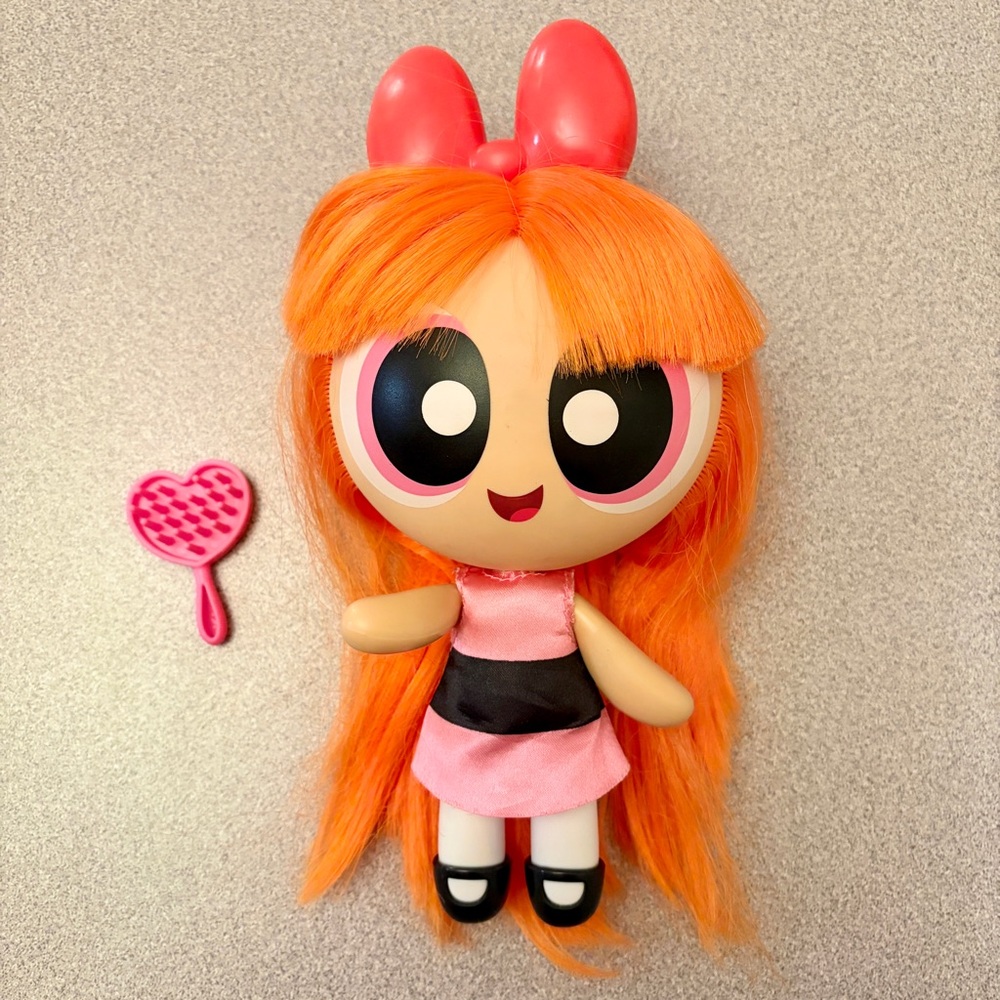Vintage Power Puff Girls Blossom 8.5” Action Figure Cartoon Network 2000. NWOT